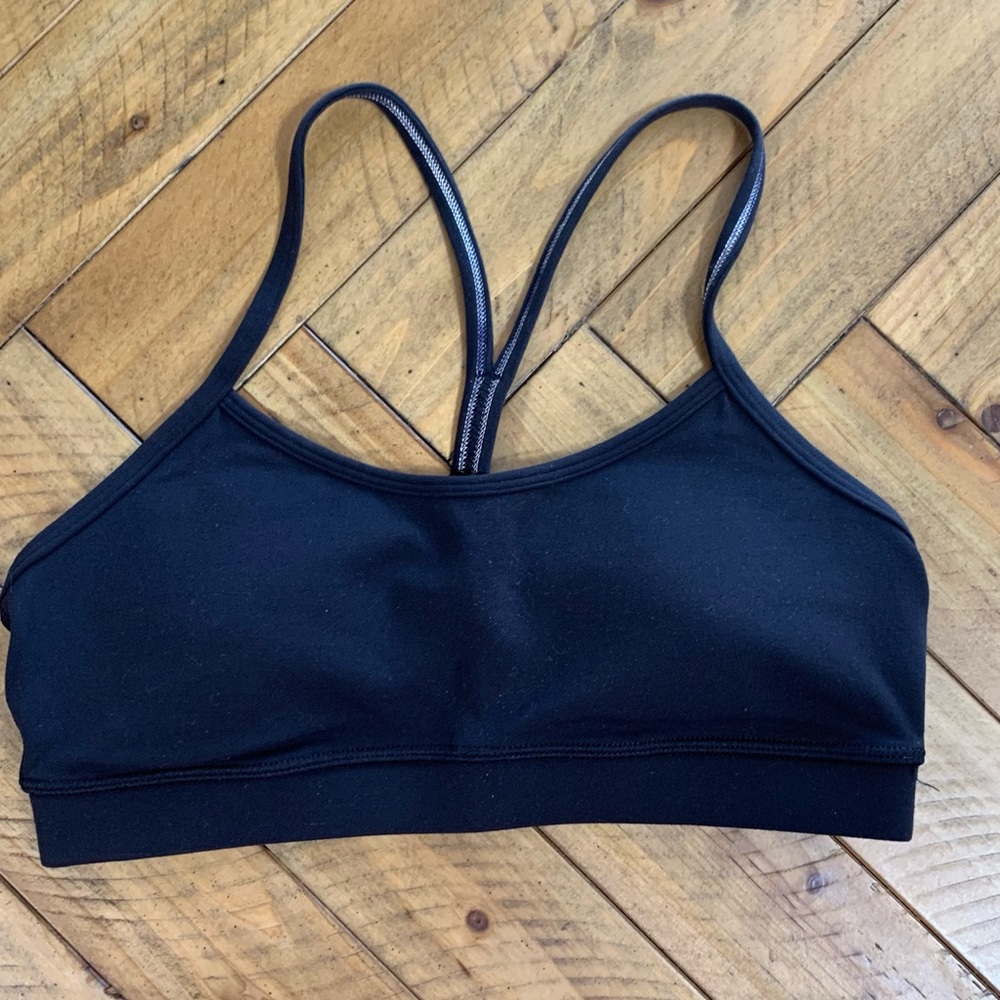 Lululemon Black Flow Y Bra Size 6